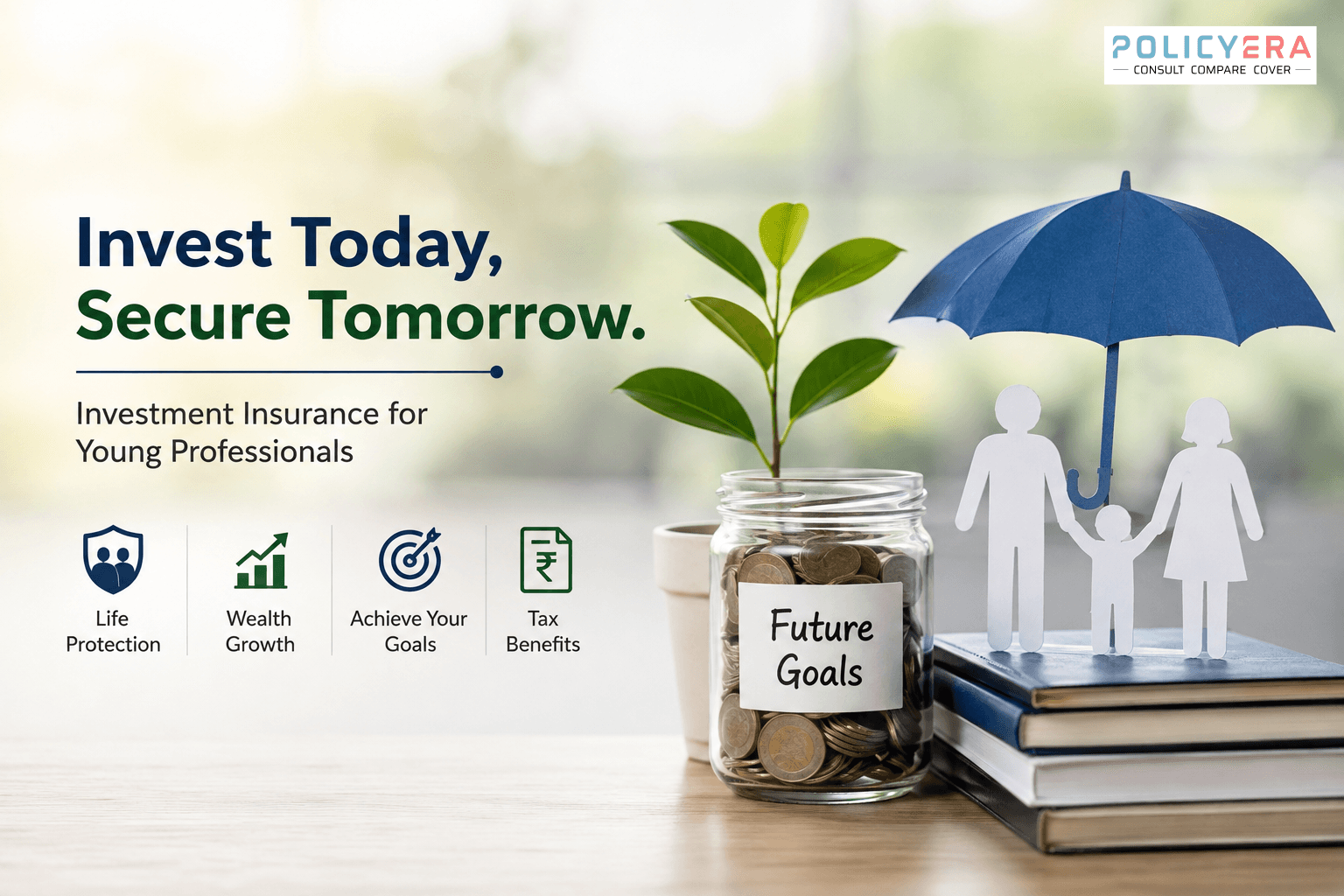 Investment insurance for young professionals to build wealth, protect family and achieve financial goals.