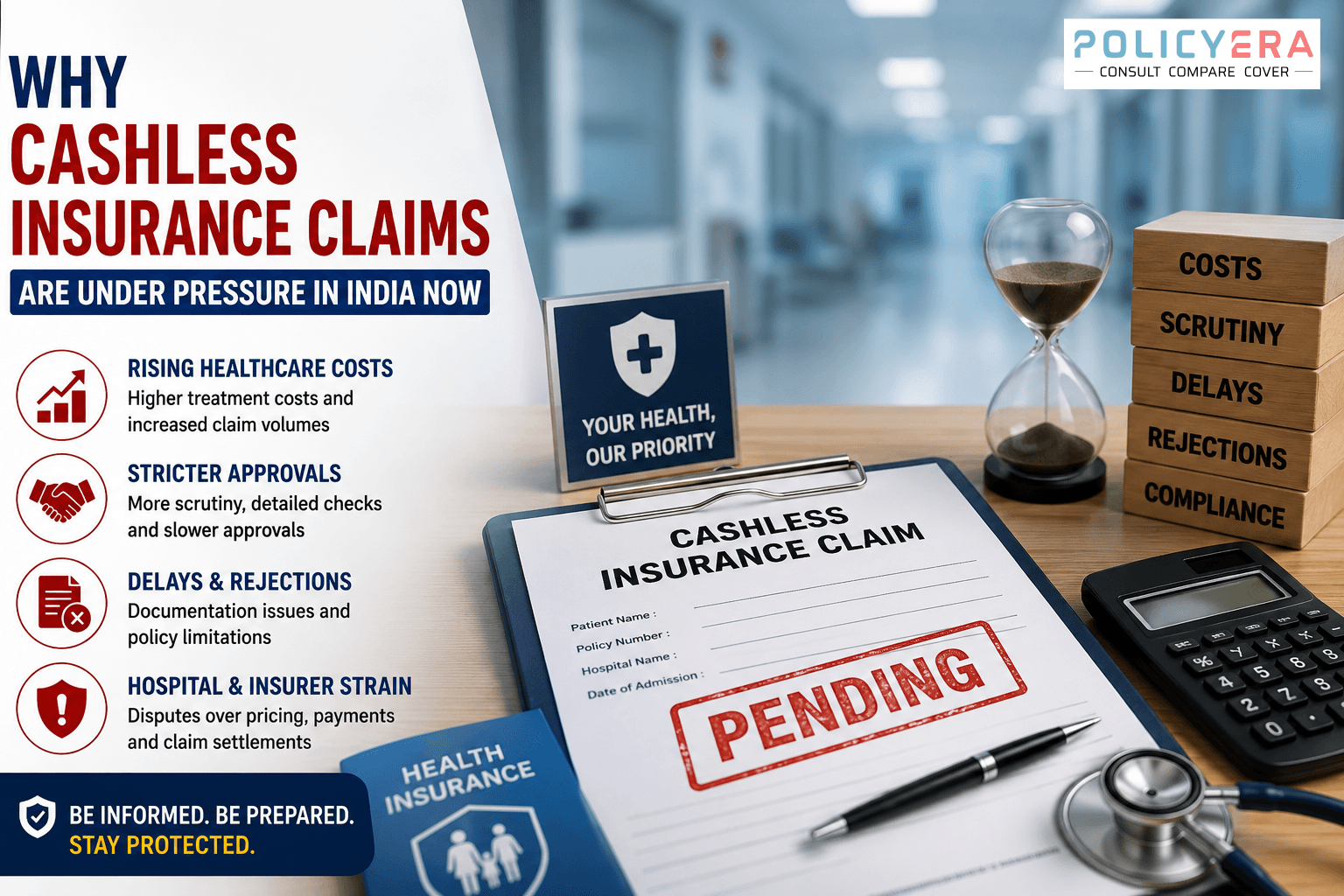 Cashless insurance claims under pressure in India due to rising healthcare costs, stricter approvals and claim delays